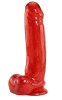Фаллоимитатор Carmen’s Fun Cock 8 inch Jel-Lee, Red Glitter 18х4,5 см
