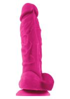 Цветной фаллоимитатор на присоске Coloursoft Soft Dildo, 13х4 см, розовый