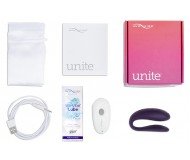 Недорогой вибратор для пар We-Vibe Unite Purple, однокнопочный пульт ДУ