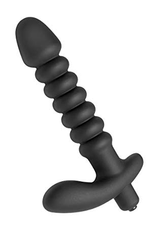 Prostatic Play Quest Ribbed Silicone Prostate Vibe – анальный вибратор, 14х3.6 см.