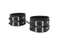 Наручники с двумя ремешками, черные