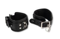 Широкие мягкие наручники с полукольцами