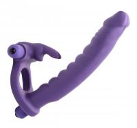 Насадка для двойного проникновения Double Delight Dual Insertion Vibrating Rabbit Cock Ring, 16,5Х2,6 см