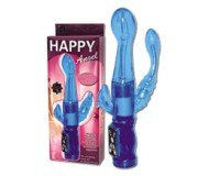 Вибратор анально -вагинальный -клиторальный Happy Angel. Clitoris and anus stimulating vibe with adjustable