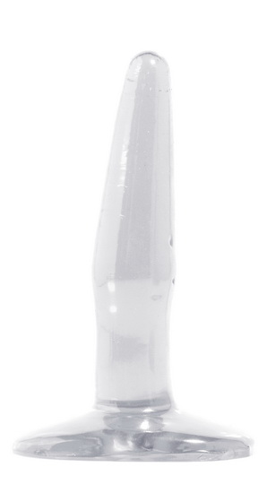 Анальная пробка Basix Mini Butt Plug, 11х2 см, прозрачный