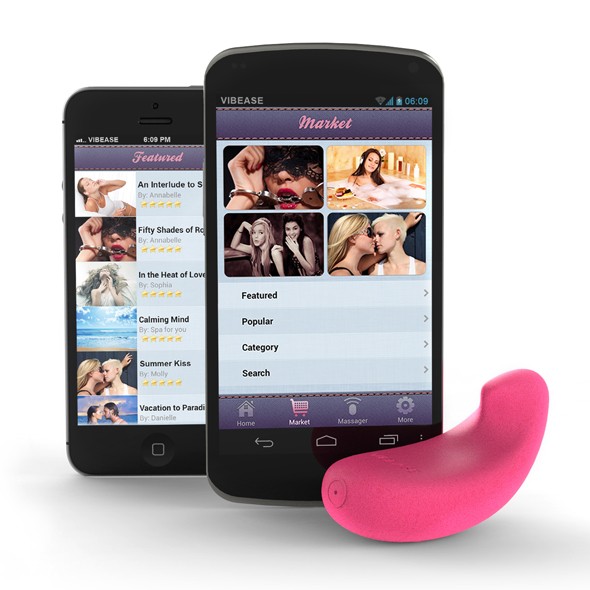 Vibease – iPhone & Android Vibrator Version вибратор с управлением со смартфона 7.9х3.8 см., розовый
