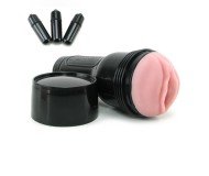Мастурбатор с вибрацией Fleshlight Vibro Pink Lady Touch, три вибропули, стимулирующий рельеф