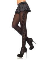 Колготки с кружевными лампасами