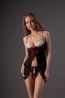 Секси сорочка с открытой грудью и стринги Chilirose, S/M