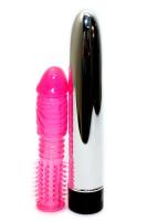 Вибратор с насадкой Twinz, 16Х3 см