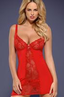 Эротическая сорочка Obsessive Heartina chemise, S/M