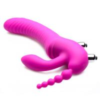 Regal Rider Vibrating Silicone Strapless Strap On Triple G Dildo – страпон, 22.9х3.8 см.
