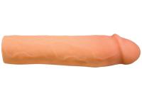 Насадка для увеличения члена Tommy Gunn Power Suction CyberSkin, 22,17х5,2 см