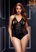 Ажурный боди с вертикальными разрезами на груди, Q