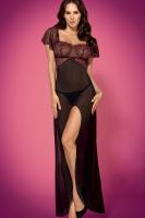 Длинная прозрачная эротическая сорочка Obsessive Sedusia, S/M