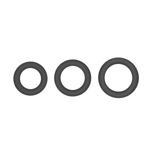Topco Sales Hombre Snug Fit Silicone Thick C-Rings – набор эрекционных силиконовых колец, 3 шт