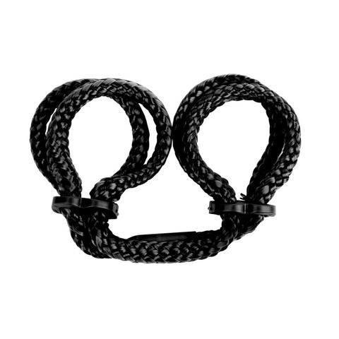 Наручники из японского шелка Japanese Silk Love Rope Wrist Cuffs, черный