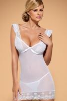 Комплект Obsessive Julitta chemise white, XXL