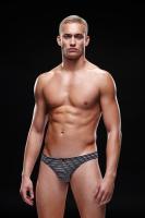 Мужские трусы Microfiber Thong , черно-белый M/L