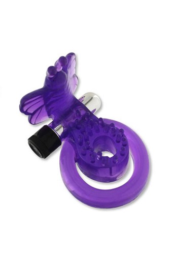 Эрекционное кольцо с вибрацией Cock & Ball Butterfly