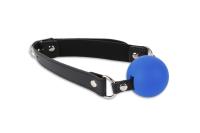 Кляп, черный с синим шариком