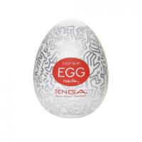 Мастурбатор-яичко Tenga Keith Haring Party Egg White/Chrome OS