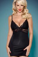 Облегающая сексуальная сорочка Obsessive 810-CHE, Черный, S/M