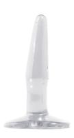 Анальная пробка Basix Mini Butt Plug, 11х2 см, прозрачный