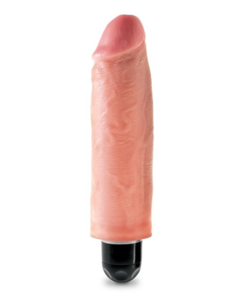 Вибромассажер King Cock 6 Vibr Stiffy Flesh, 17,8х4,2 см, телесный