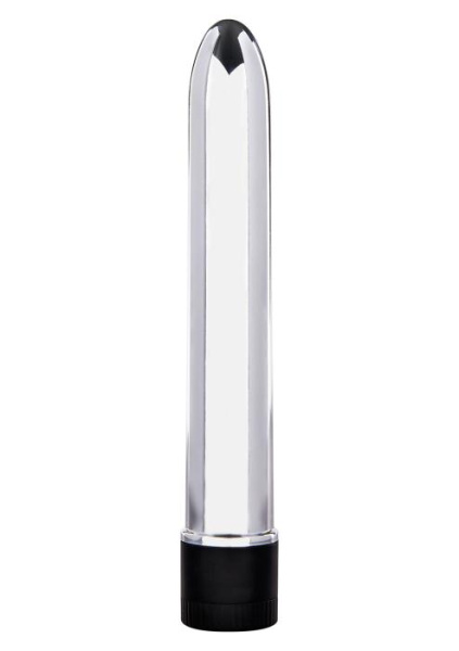 Вибратор пластиковый Retro Ultra Slimline Silver, 17х2,5 см