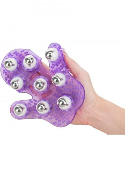 Simple & True Roller Balls Massager перчатка для массажа, пурпурный