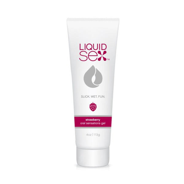 Оральный лубрикант со вкусом клубники Liquid Sex, 113 мл