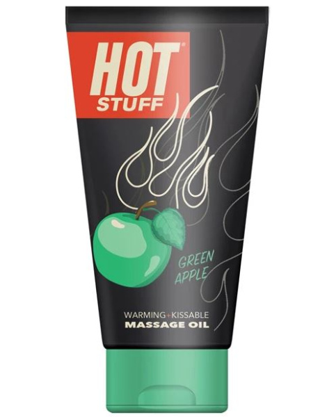 Topco Sales Hot Stuff Warming Oil Green Apple – массажное масло на водной основе с ароматом яблока, 177 мл