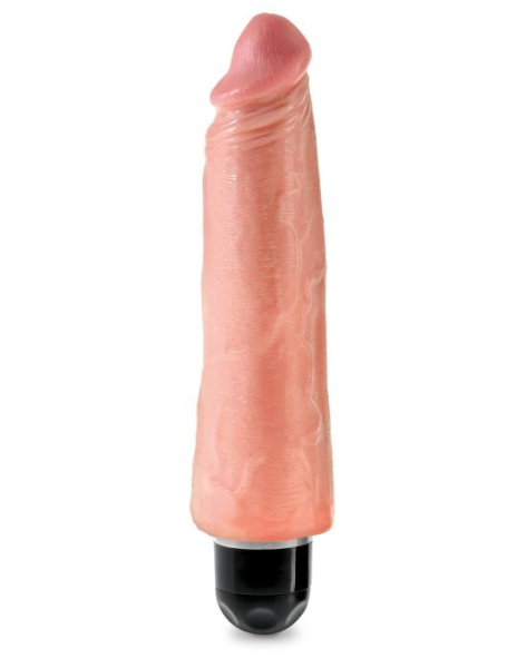 Реалистичный вибратор King Cock 8” Vibr Stiffy, 21х6 см, телесный