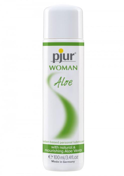 Лубрикант на водной основе pjur Woman Aloe 100 мл, с экстрактом алоэ, увлажняющий, без парабенов