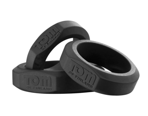 Tom of Finland 3 Piece Silicone Cock Ring Set – эрекционные кольца