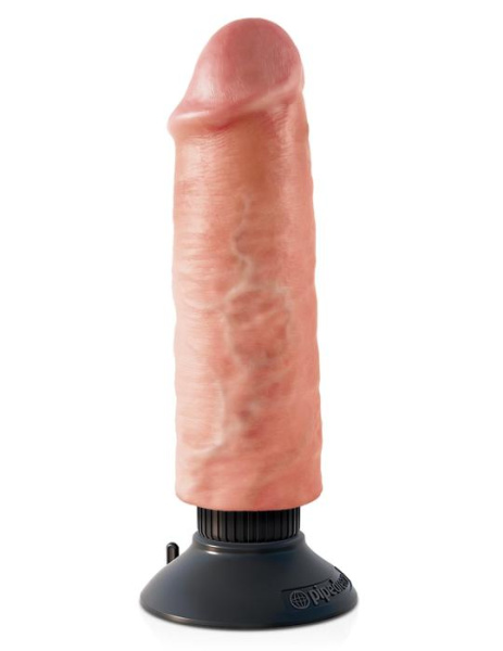 Вибратор Pipedream Vibrating King Cock 6", 15,4х4,8 см, телесный