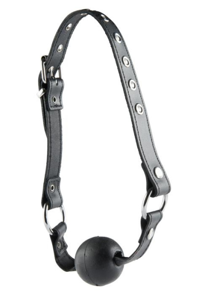 Кляп на кожанном ремне Ball Gag Normal , черный