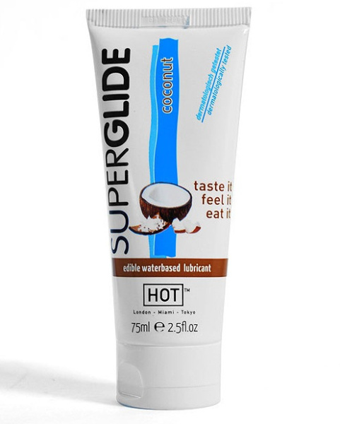 Оральный лубрикант со вкусом кокоса Superglide, 75 мл