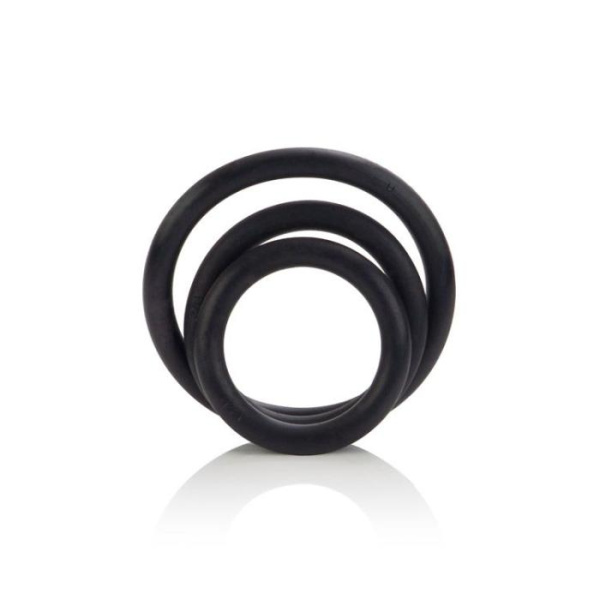 CalExotics Rubber Ring – 3 Piece Set – набор эрекционных колец, белый