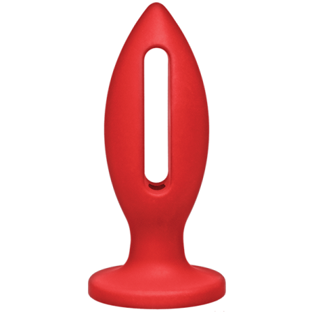 Doc Johnson Kink Lube Luge Premium Silicone Plug 4&amp;quot; – силиконовая анальная пробка, 9х3,81 см, красный