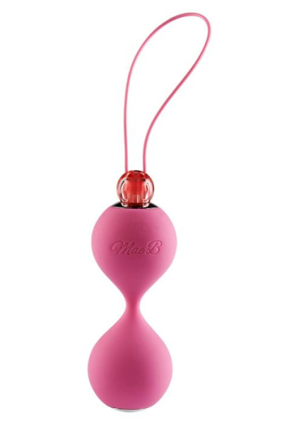 Mae B Elegant Soft Touch Love Balls – вагинальные шарики со смещенным центром тяжести, 10х3,5 см, розовый