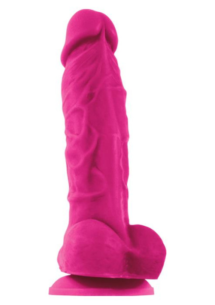 Цветной фаллоимитатор на присоске Coloursoft Soft Dildo, 13х4 см, розовый