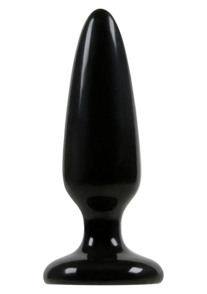 Анальная пробка Pleasure Plug Small, 10х3,5 см, черный