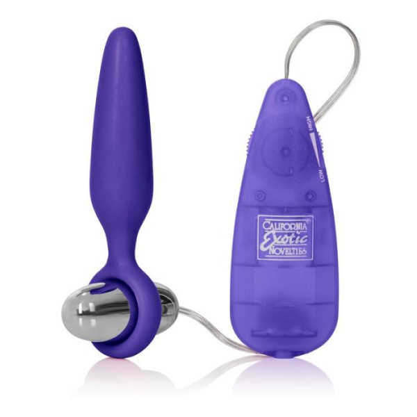 Анальная вибро-пробка Booty Call Booty Glider, 9,5Х2,5 см, розовый