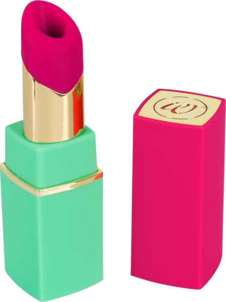 Womanizer 2GO – вакуумный стимулятор клитора в виде помады , розовый с зеленым