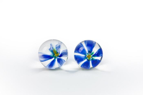 Вагинальные шарики TLC CyberGlass Ben Wa Balls, синий